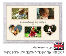 Gramps Photo Frame - Special Gramps Multi Aperture Photo Frame Double Mounted 5BOXHRTS 626D 450mm x 297mm mount size  , Choices of frames & Borders