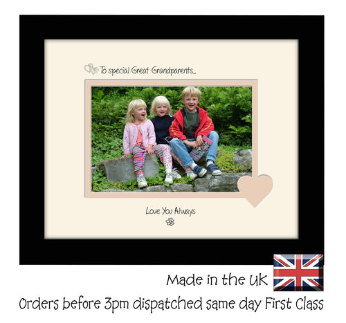 Great Grandparents Photo Frame - To a Special Great Grandparents ... Love you Always Landscape photo frame 6