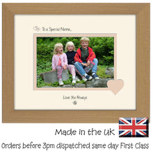 Nanna Photo Frame - To a Special Nanna... Love you Always Landscape photo frame 6"x4" photo 539F 9"x7" mount size  , Choices of frames & Borders