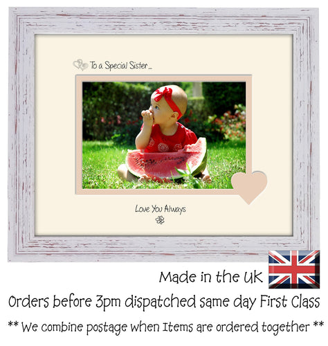 Sister Photo Frame - To a Special Sister ... Love you Always Landscape photo frame 6