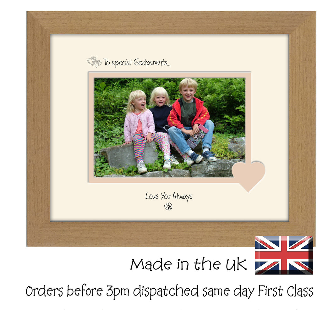 Godparents Photo Frame - To a Special Godparents ... Love you Always Landscape photo frame 6