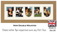 Teulu Photo Frame - Teulu Word Photo Frame 82A 450mm x 151mm mount size  , Choices of frames & Borders