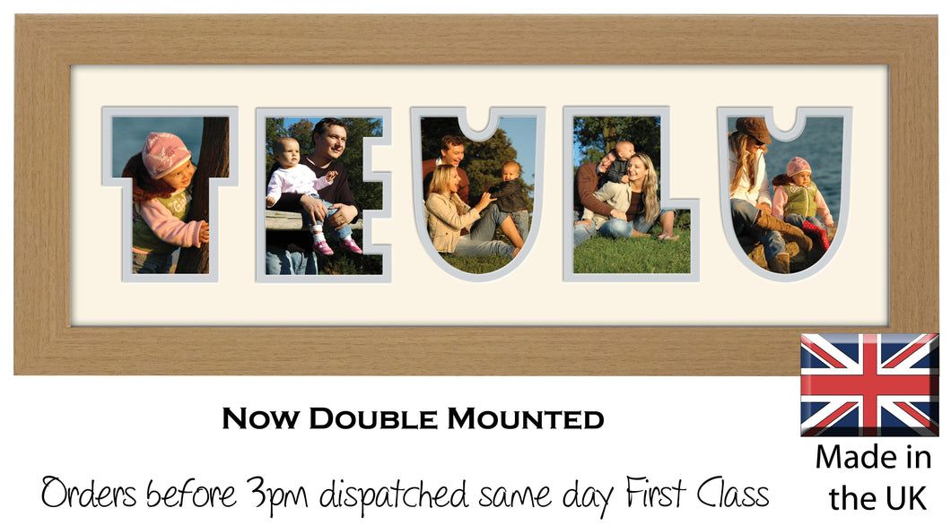 Teulu Photo Frame - Teulu Word Photo Frame 82A 450mm x 151mm mount size  , Choices of frames & Borders