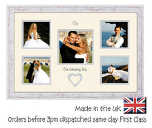 Our Wedding Day double mounted Photo Frame Photo size: x4 4x4 x1 5x5 Photo 698D 450mm x 297mm mount size  , Choices of frames & Borders